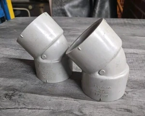 Lot of (2) Eslon 2-1/2" Schedule 80 PVC Non-Threaded 45⁰ Elbows NEW! - Picture 1 of 1