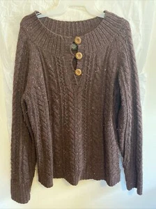 Eddie Bauer Womens Brown Sweater Medium - Picture 1 of 4