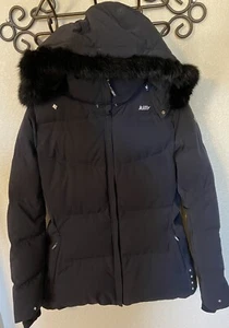 Killy Black Fur Trim Ski Jacket UK Size 12 Vintage Coat - Picture 1 of 7