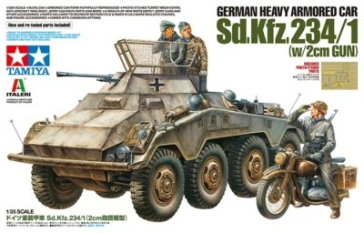 Tamiya 1/35 Italeri esercito tedesco auto corazzata pesante sd.Kfz.234 / 12 c... - Immagine 1 di 4