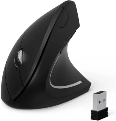 Ergonomic Vertical Wireless Computer Mouse 2.4G Portable for PC Desktop MacBook - Image 1 of 4