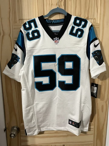 *RARE* Authentic Luke Kuechly Carolina Panthers NFL NIKE Elite Jersey Sz 40 Cover