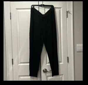 Express Black Super High Waisted Knit Sweater Joggers NEW Large - Picture 1 of 5