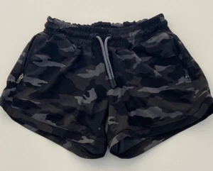 Athleta Girl All play Black Came Athletic Shorts Size Large 12 Elastic Waist - Picture 1 of 3
