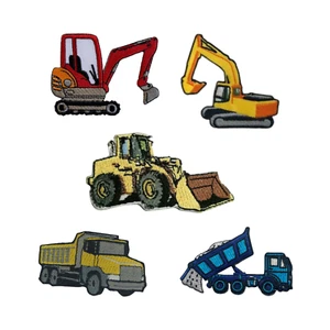Construction Truck Hardworking Vehicle Iron On sew On Embroidered patch - Picture 1 of 7
