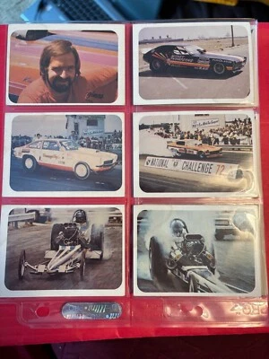 1972 and 1973 Fleer Drag Nationals AHRA cards lot of 6 - Image 1 of 4