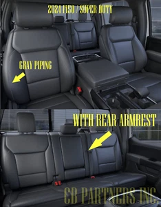 NEW TAKEOFF FORD F150 LARIAT LEATHER SEAT UPHOLSTERY GRAY PIPE 2024 2025 - Picture 1 of 10
