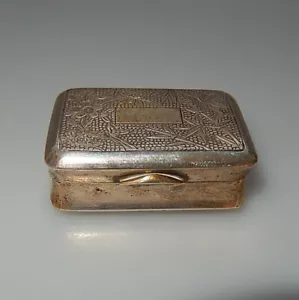 Antique Chinese Export Silver Snuff/Pill Box Canton MK Mark - Picture 1 of 9