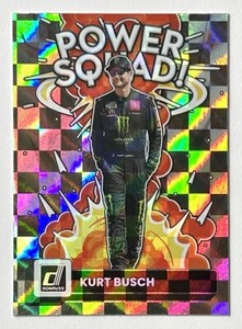 2023 Donruss Kurt Busch Power Squad Checkers Refractor SP Insert 23XI Racing PS8
