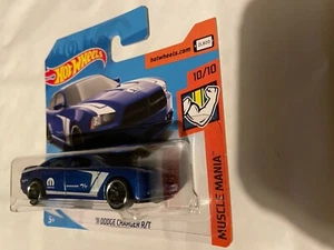 Muscle Mania Hot Wheels 2019 ‘11 DODGE CHARGER Blue 10/10 158/250 FYD10 - Picture 1 of 2