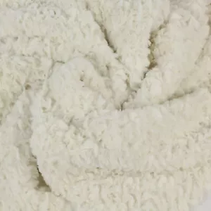 Stoff Meterware Bruno Fellimitat Creme 100% Polyester pflegeleicht Dekostoff - Bild 1 von 6