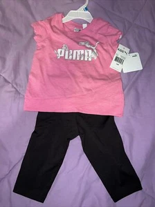 Infant Baby Girl's Puma Shirt and Leggings Pants 2 Piece Outfit Set 24 Months - Picture 1 of 9