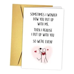 Romantic Valentines Day Gifts Him Her, Funny Valentine's Day Card Gift #6 - Picture 1 of 8