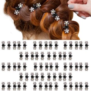 Hair Claw Clips, 65pcs Mini Hair Clips No-Slip Grip Jaw Clips Glitter Teeth - Picture 1 of 7