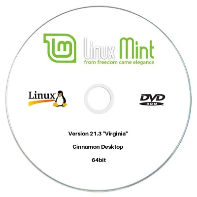 Linux Mint 21.3 "Virginia" Cinnamon 64bit Edition Installation DVD Free UK Post - Image 1 of 2