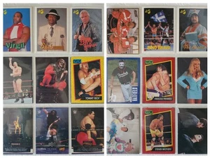 18 WWF, WCW, WWE - trading cards (Topps, etc) Freebirds, Steiner Bros, Hogan - Picture 1 of 5