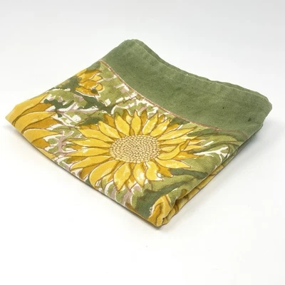 Couleur Nature Sunflower Floral Table Runner Mustard Yellow Green 16X68” - Image 1 of 3