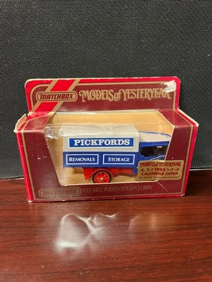 Caixa de fósforos vintage modelos do passado Y-27 1922 FODEN STEAM LORRY PICKFORDS - Imagem 1 de 4