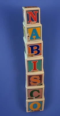 RARE! 1995 Vintage NABISCO Advertising Nesting Boxes Grocery Crackers Blocks - Image 1 of 4