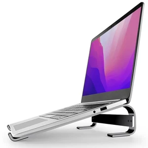 Soporte elevador para computadora portátil de escritorio 10-18 pulgadas - Soporte universal para computadora portátil - Negro - Imagen 1 de 6