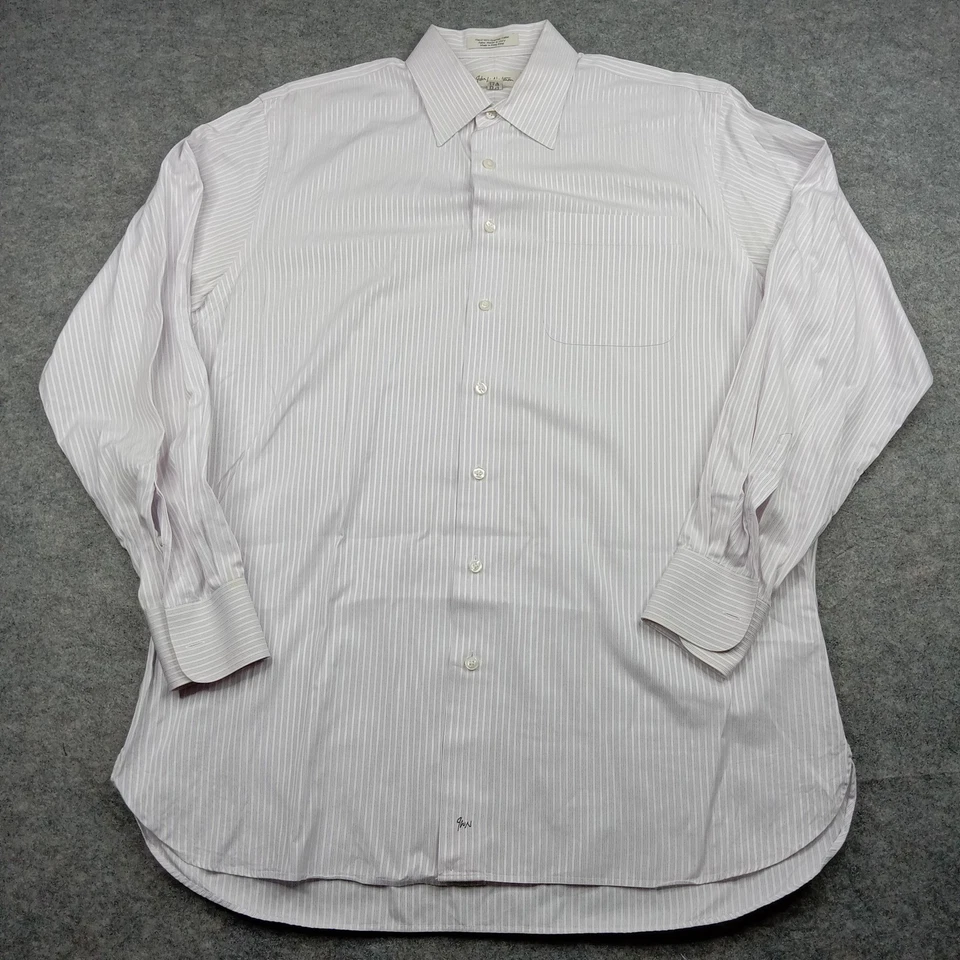 Camisa de vestir Nordstrom para hombre 16,5 36 púrpura rayas algodón egipcio italiano Oxford Foto 1 de 4