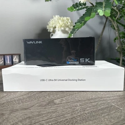 Estação de acoplamento universal Wavlink USB-C Ultra 5K, tela dupla 4K, WL-UG69DK1 - Imagem 1 de 4