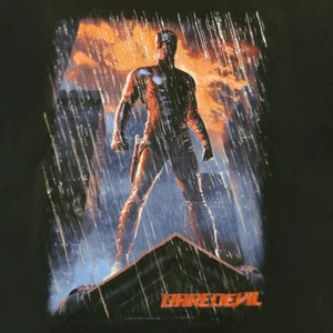 T-shirt promozionale film Daredevil 2003 vintage uomo grande Marvel Comics Fox Y2k maglietta - Foto 1 di 14