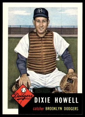 1991 Topps Archives 1953 Dixie Howell Brooklyn Dodgers #255 - Image 1 of 2