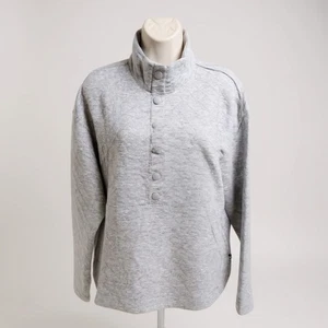 Eddie Bauer Women’s L Grey Quilted Pullover Lightweight 23" Pit 25" Length - Picture 1 of 13