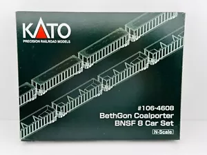 KATO N Scale Train BETHGON COALPORTER 8 Car Set - BNSF #106-4608 - Picture 1 of 2