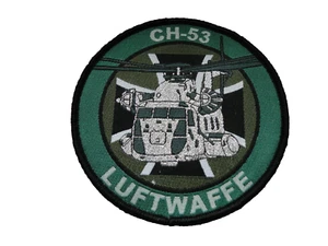 Waffensystem Aufnäher  CH-53  Luftwaffe   ca 8,5  cm mit Klett und  Gegenstück - Picture 1 of 2