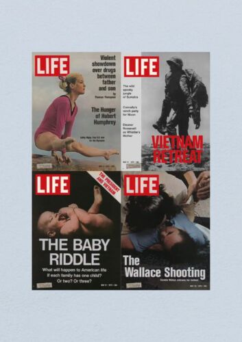 Life Magazine Menge 4 voller Monat Mai 1972 5, 12, 19, 26