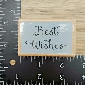 Studio G BEST WISHES Wood Mounted Rubber Stamp, 2010 - Picture 1 of 4