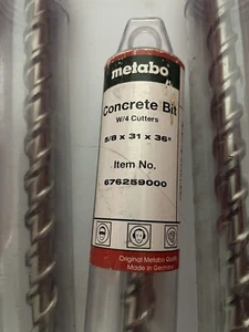 4pk Metabo SDS-MAX SHANK 4-CUTTER DESIGN 5/8" X 31" X 36" (676259000) - Picture 1 of 1