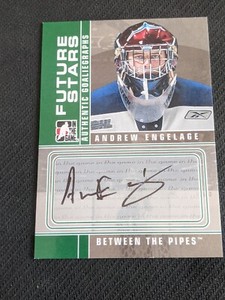 2008-09 ITG Between The Pipes ANDREW ENGELAGE A-AEE Auto Autograph Rookie RC