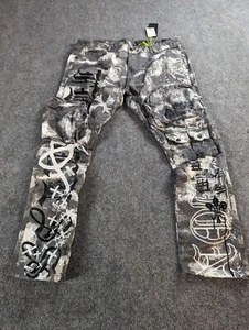 Smoke Rise Cargo Pants Mens 40/32 Steel Camo Slim Tapered NWT - Picture 1 of 16