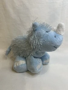 Ganz Webkinz Blue Rhino Long Hair Plush Stuffed Animal HM196 No Code 12" Retired - Picture 1 of 10