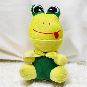 Plush Appeal "Home of Mardi Gras Plush" Frog Stuffed Animal Toy Yellow Green - Picture 1 of 4