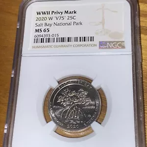 2020 W MS65 Salt River Bay NP V75 NGC Label 25c Quarter West Point - Picture 1 of 4