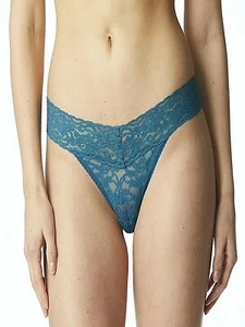 No Boundaries Women's Allover Lace Thong Panties Size X-SMALL (4) Corsair Blue - Picture 1 of 1