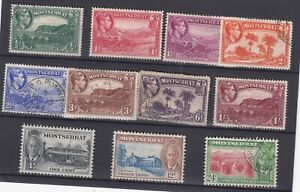 Montserrat KGVI 1938/51 Unchecked Collection Of 11 To 1/- Fine Used BP5658