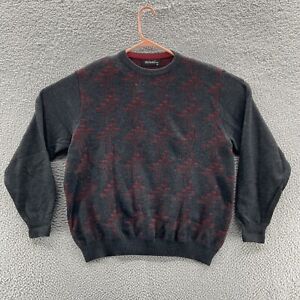 VINTAGE St Croix Sweater Mens Medium Wool Blend Geometric Preppy Made USA 90s