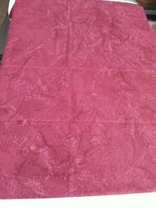 Batik Cotton Fabric - Maroon Background with Shades of Pink 19" L x 43" W - Picture 1 of 2