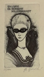 OLGA VYCHODILOVA: Exlibris Dr. Norbert Hillerbrandt - Imagen 1 de 2