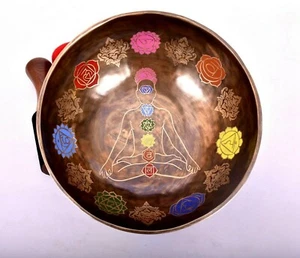 30 Cm Chakra Yogi Singing Bowl - Sound Healing , Meditation Bowl -Chakra Balance - Picture 1 of 5