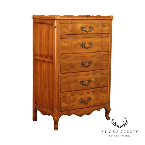 John Widdicomb French Provincial Style Fruitwood Tall Chest Cover