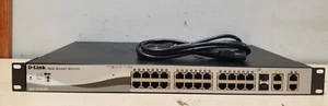 D-LINK DES-1210-28P 28 PORT FAST ETHERNET 2/SFP SMART MANAGED POE SWITCH - Picture 1 of 8