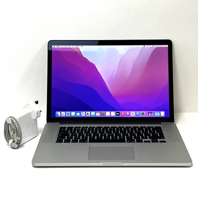 Apple MacBook Pro 15: Intel i7 16GB RAM 512GB SSD Radeon R9 M370X Mid-2015 A1398 - Image 1 of 4