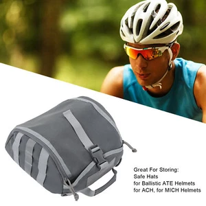 (Gris)Camping Casque Sac De Toile De Scratch Prévention Réglable Casque De S FR - Imagen 1 de 12
