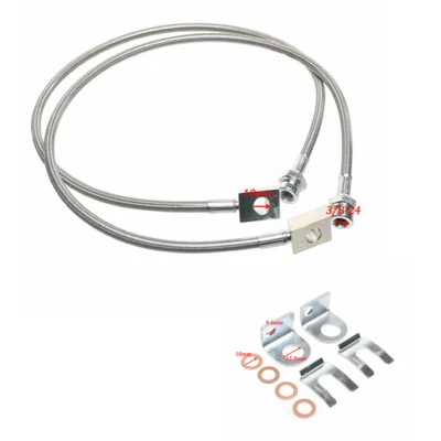 Extended Stainless Brake Lines For Jeep Wrangler YJ 87-95 TJ 97-06 XJ 84-01 - Image 1 of 4